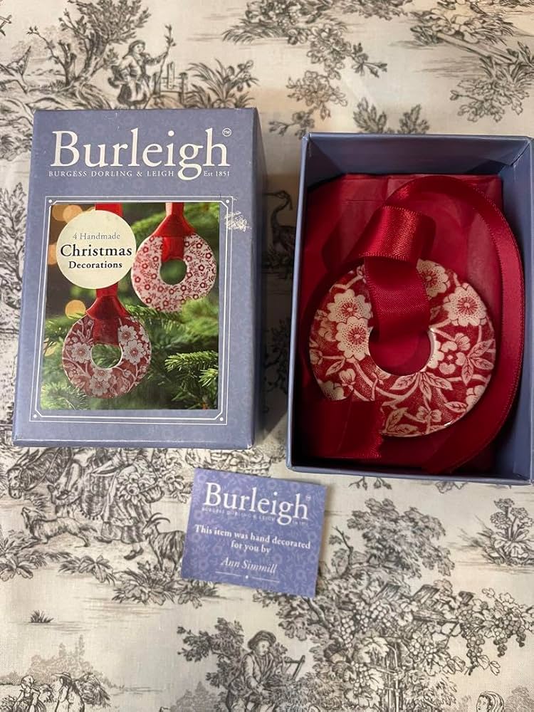新品⭐︎バーレイ burleigh クリスマスオーナメント4点セット