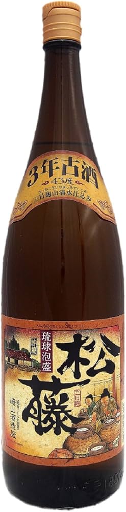 Amazon.co.jp: 【職人 手造り】松藤 3年古酒 一升瓶 (1800ml) [ 焼酎