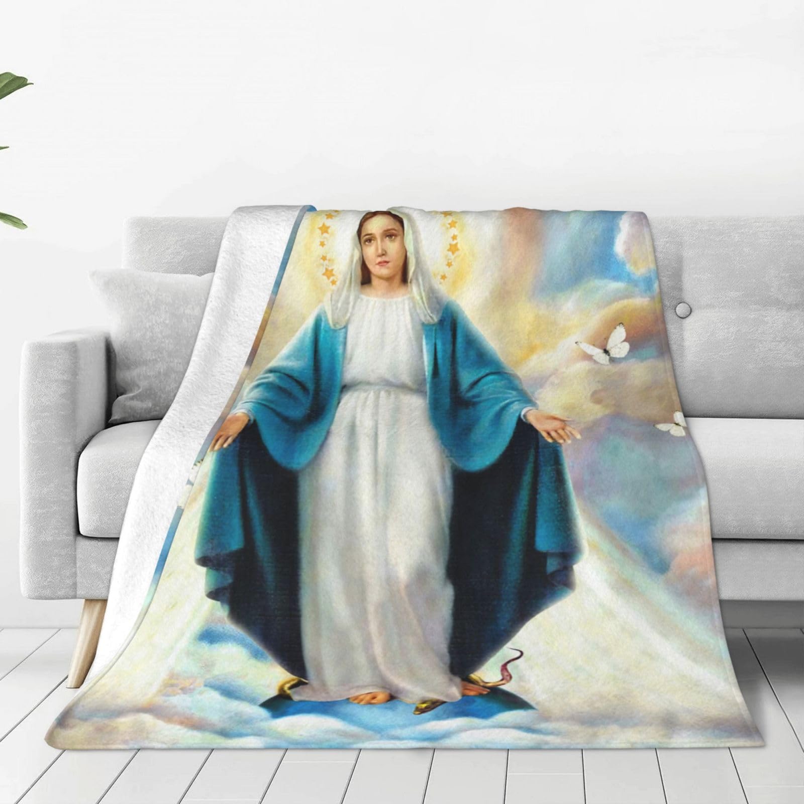 Amazon.com: Virgin Mary Throw Blanket Mother of God Blanket