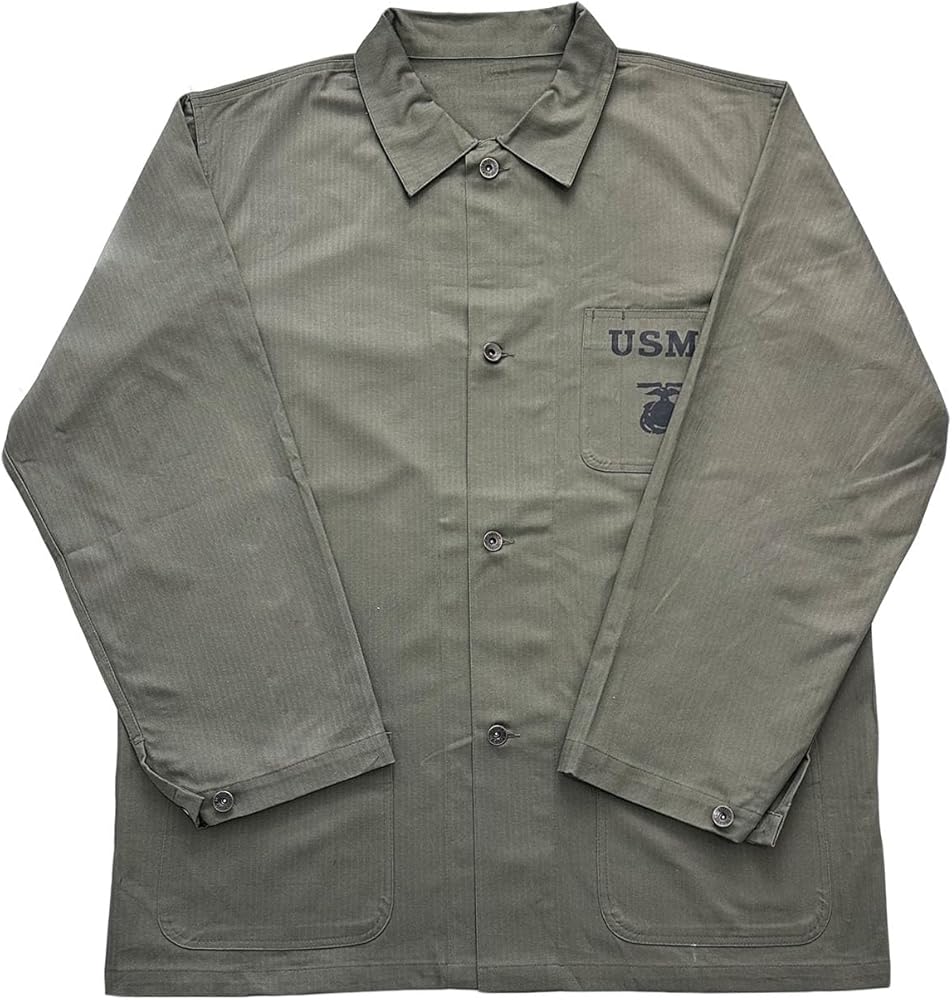 WW2 P41 Field Jacket Retro Men UsmcHBT Cotton Green Coat Vintage