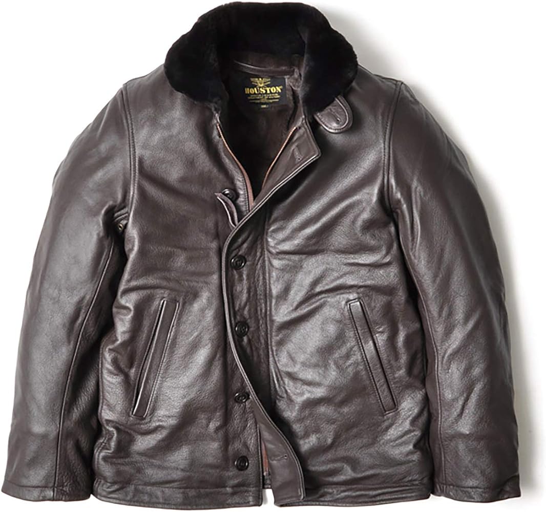 Amazon | [ヒューストン] N-1 デッキジャケット メンズ （レザー