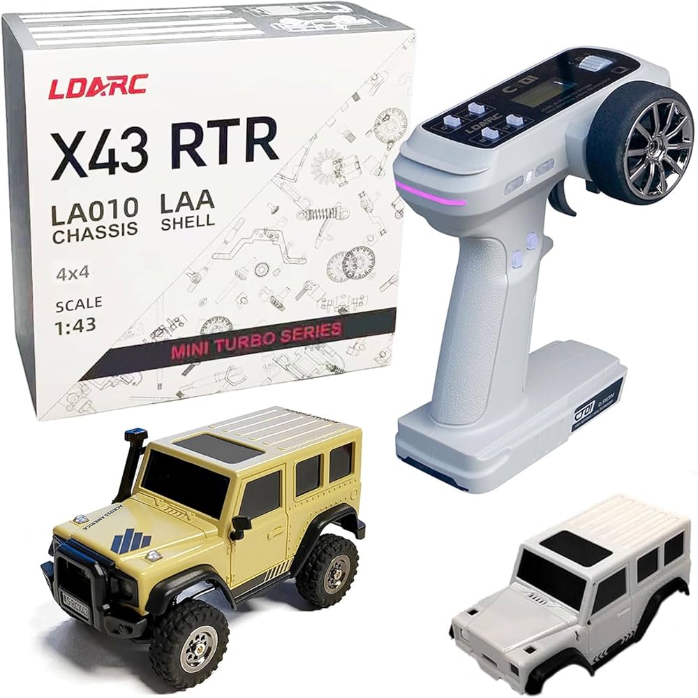 captainrc Ldarc 1:43 Scale Mini RC Crawler Rtr RC Rock Truck 4X4