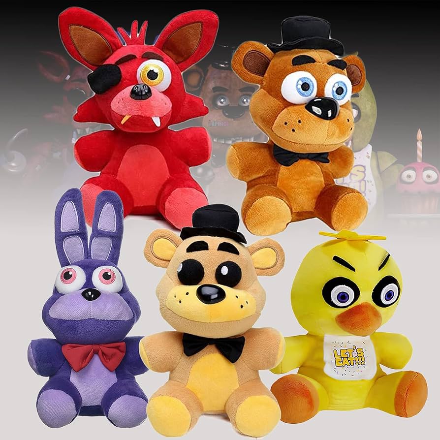 Amazon.co.jp: 5 Pcs FNAF 1 plushies set, soft FNAF 1 plushies, 7.1