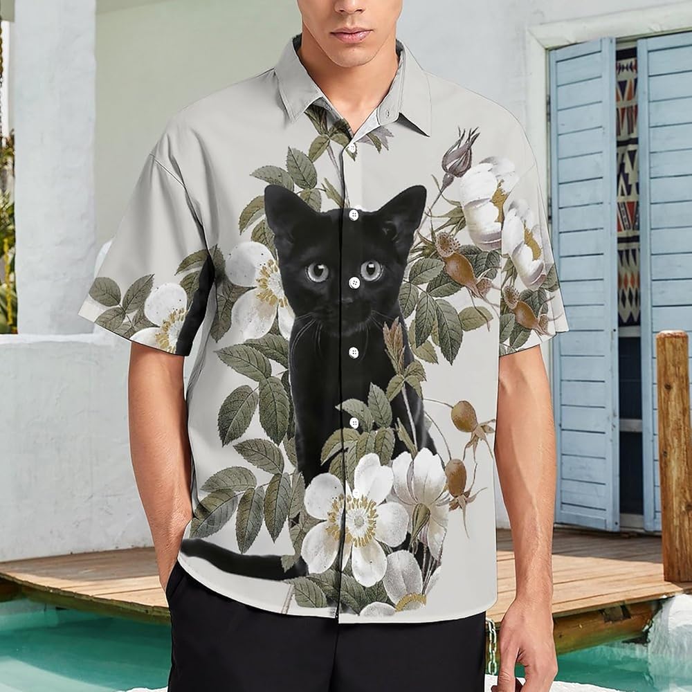 ワンダフルワールド カネコイサオ 犬柄 和柄 アロハ 半袖シャツ N1037