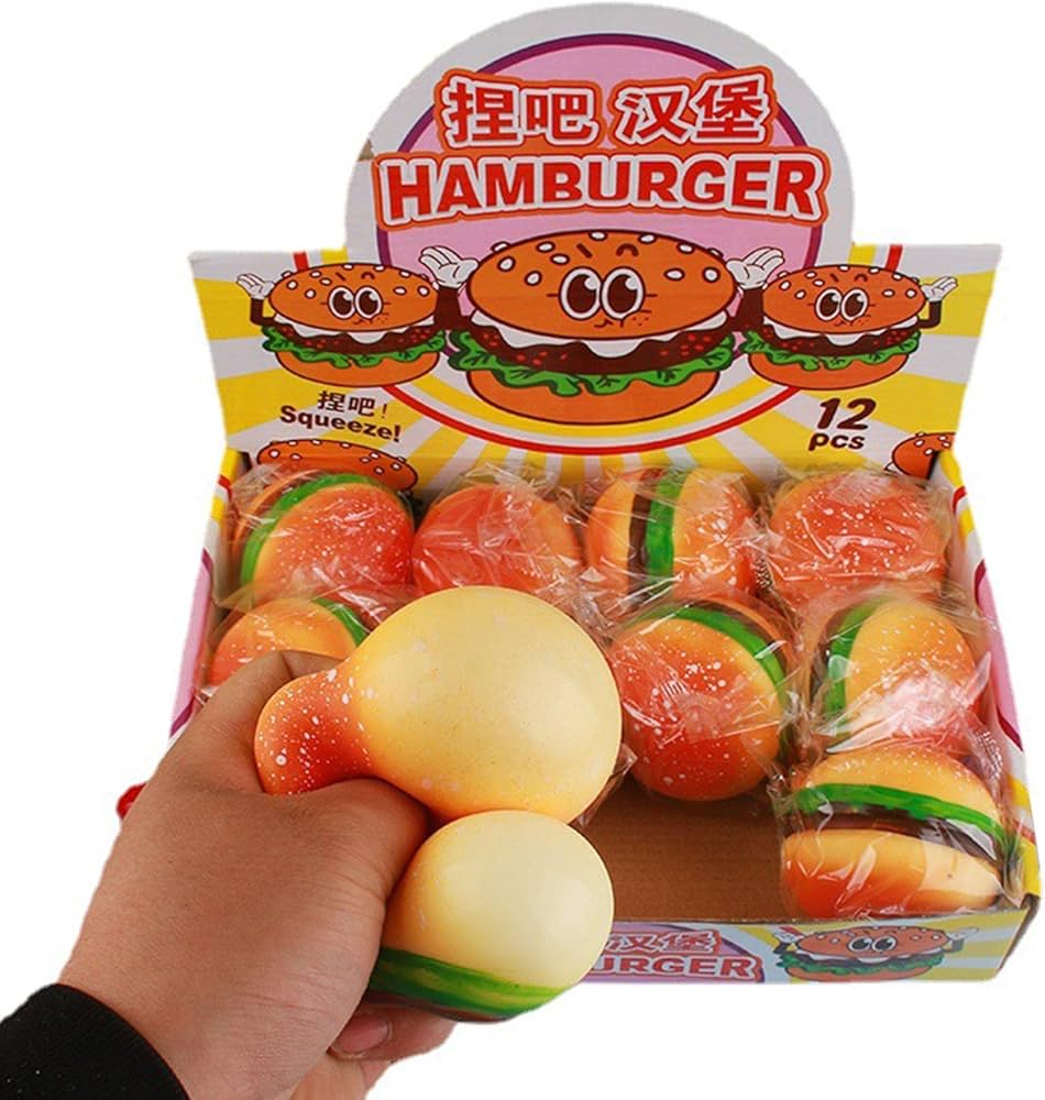 Amazon.co.jp: ハンバーガー スクイーズ おもちゃ - 12 ピース/セット