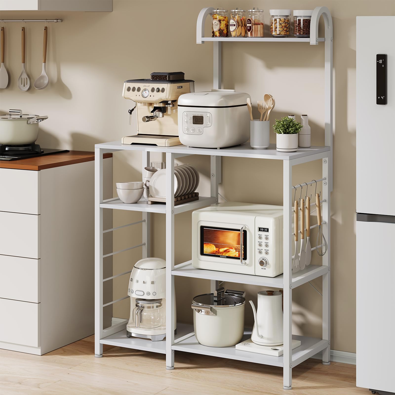 Amazon.co.jp: SuperKois レンジラック キッチンラック レンジ台 食器