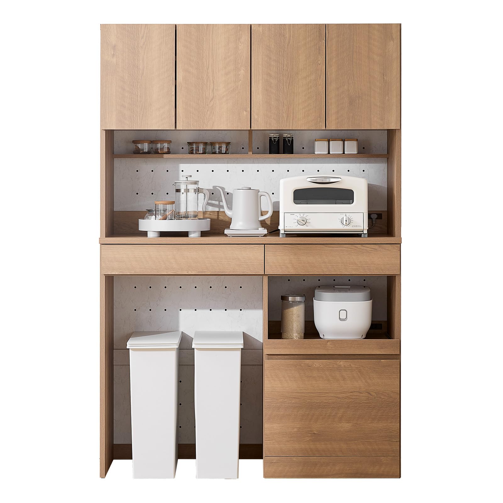 Amazon.co.jp: LOWYA ロウヤ キッチン収納 食器棚 キッチンボード