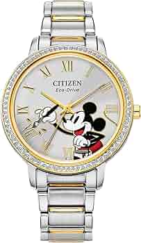 Amazon.com: Citizen Eco-Drive Ladies' Mickey Mouse Crystal Watch
