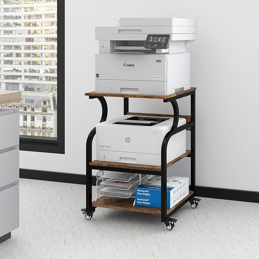 Amazon.co.jp: PUNCIA 3段 プリンター台 幅60cm 奥行50cm 高73cm