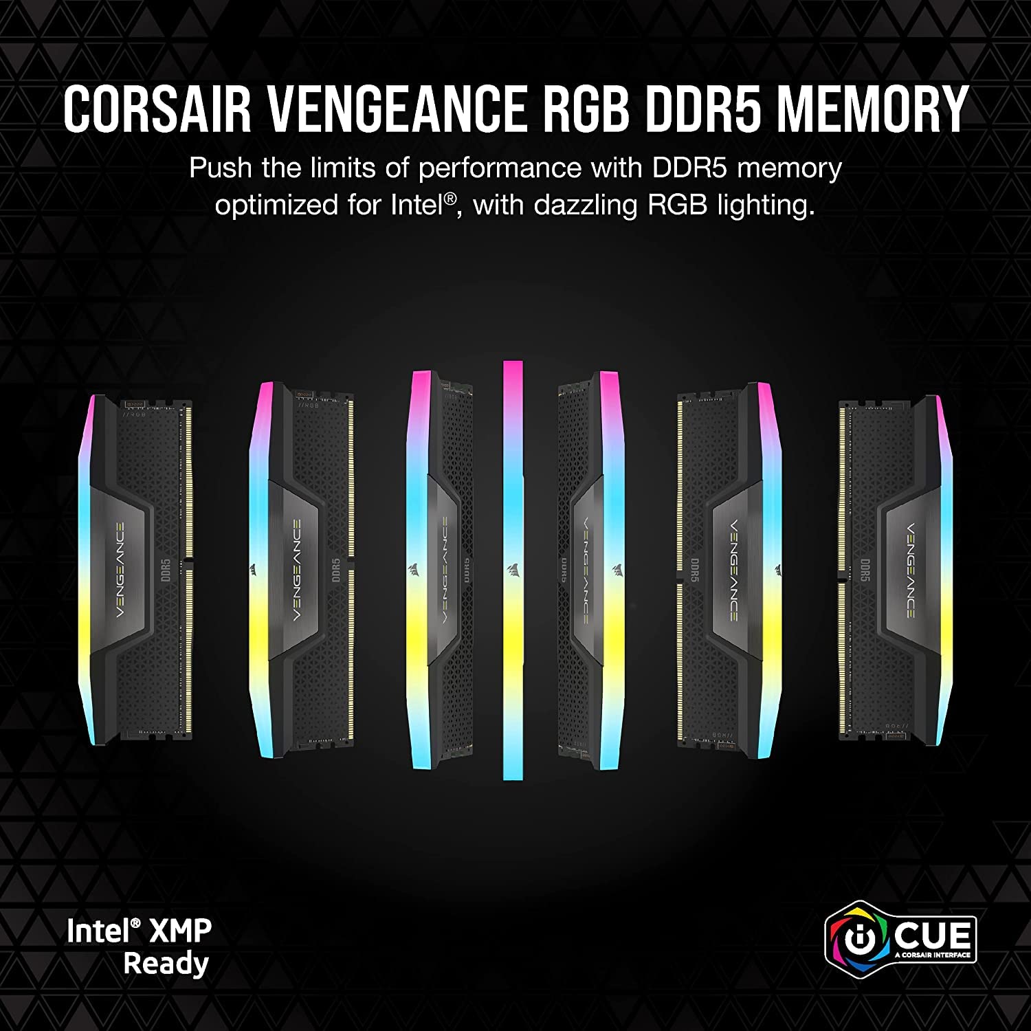 CORSAIR VENGEANCE RGB DDR5 RAM 32GB (2x16GB) 5600MHz CL40-40-40-77