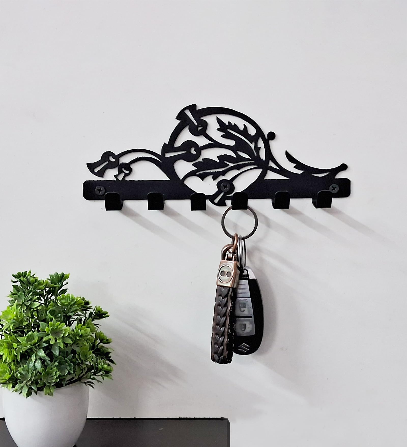 Redwud Flower Metal Key Holder for Home Key Chain Holders Key