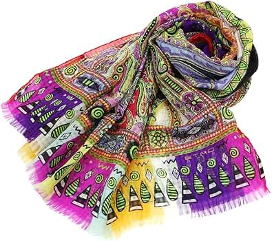 Amazon | [Etro] [エトロ] スカーフ シルク マルチカラー Scarf Multi