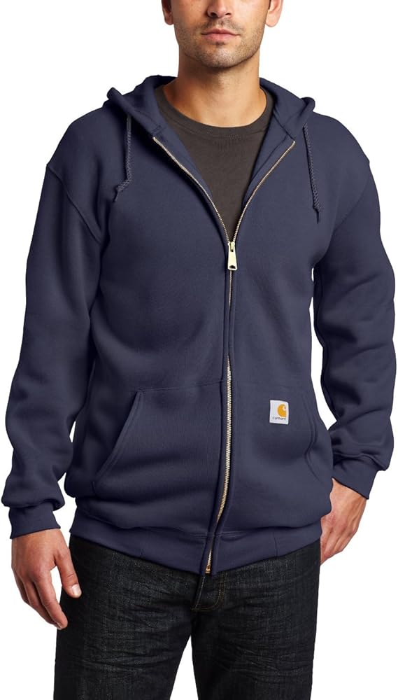 Carhartt Midweight Hooded Zip-Front Sweatshirt, NAVY, 2XL at
