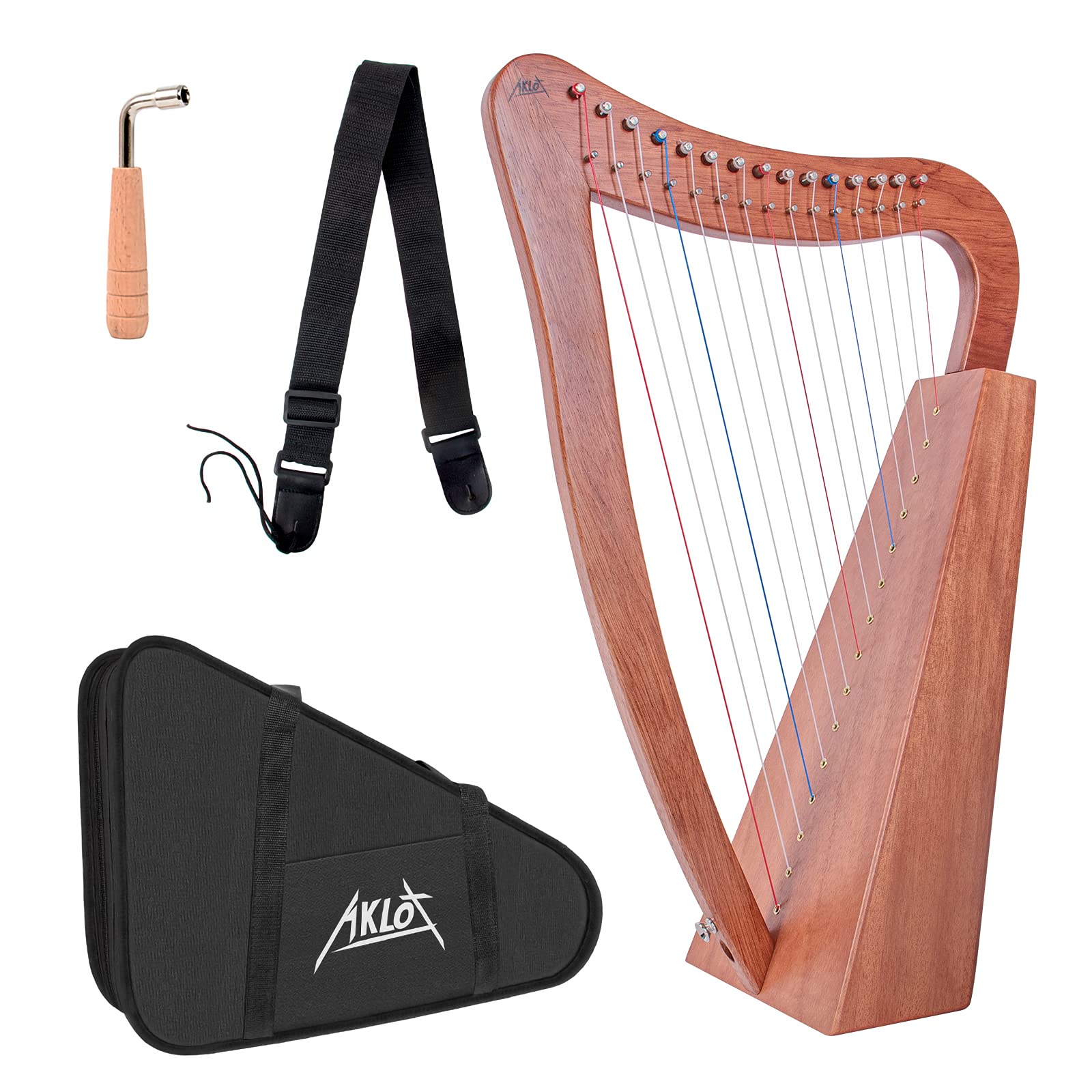 Amazon.com: Harp, AKLOT 15 Strings Mahogany Harp 22 Inch Height