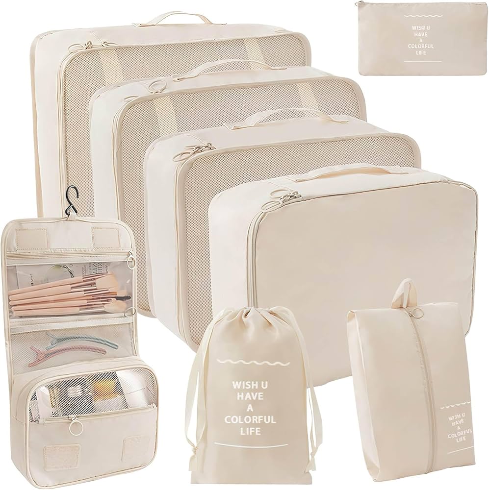 Amazon.co.jp: ltifxes トラベルポーチ 8点セット 旅行用ポーチ 衣類
