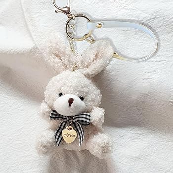 Amazon.co.jp: [byDream] ウサギのキーホルダー 兎のバッグチャーム