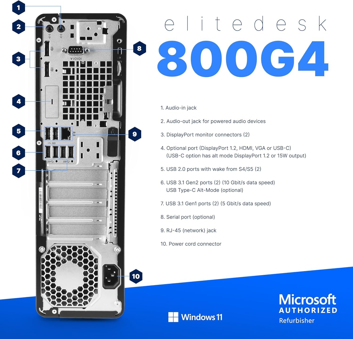 Amazon.com: HP EliteDesk 800 G4 SFF Desktop PC, Core i7-8700 4.20