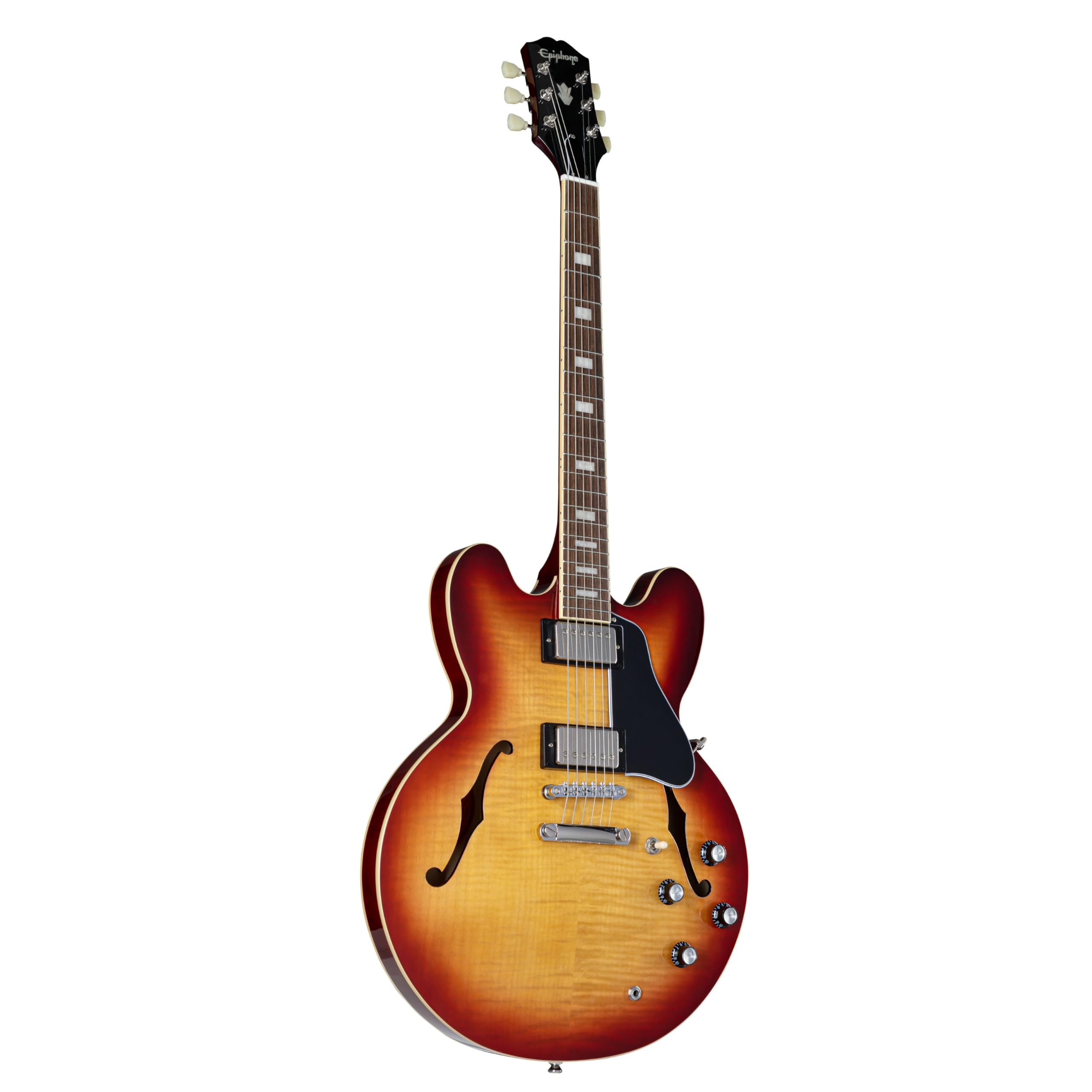Amazon.com: Epiphone ES335 Figured Top Semi Hollowbody, Raspberry