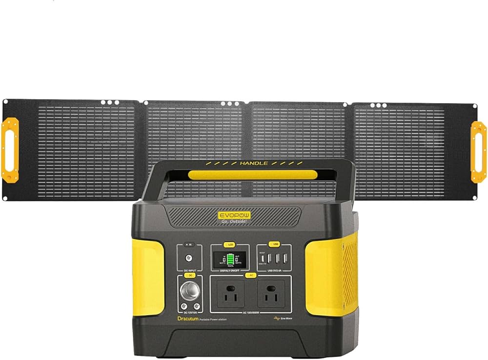 Amazon.co.jp: Evopow ポータブル電源 ソーラーパネルセット リン酸鉄