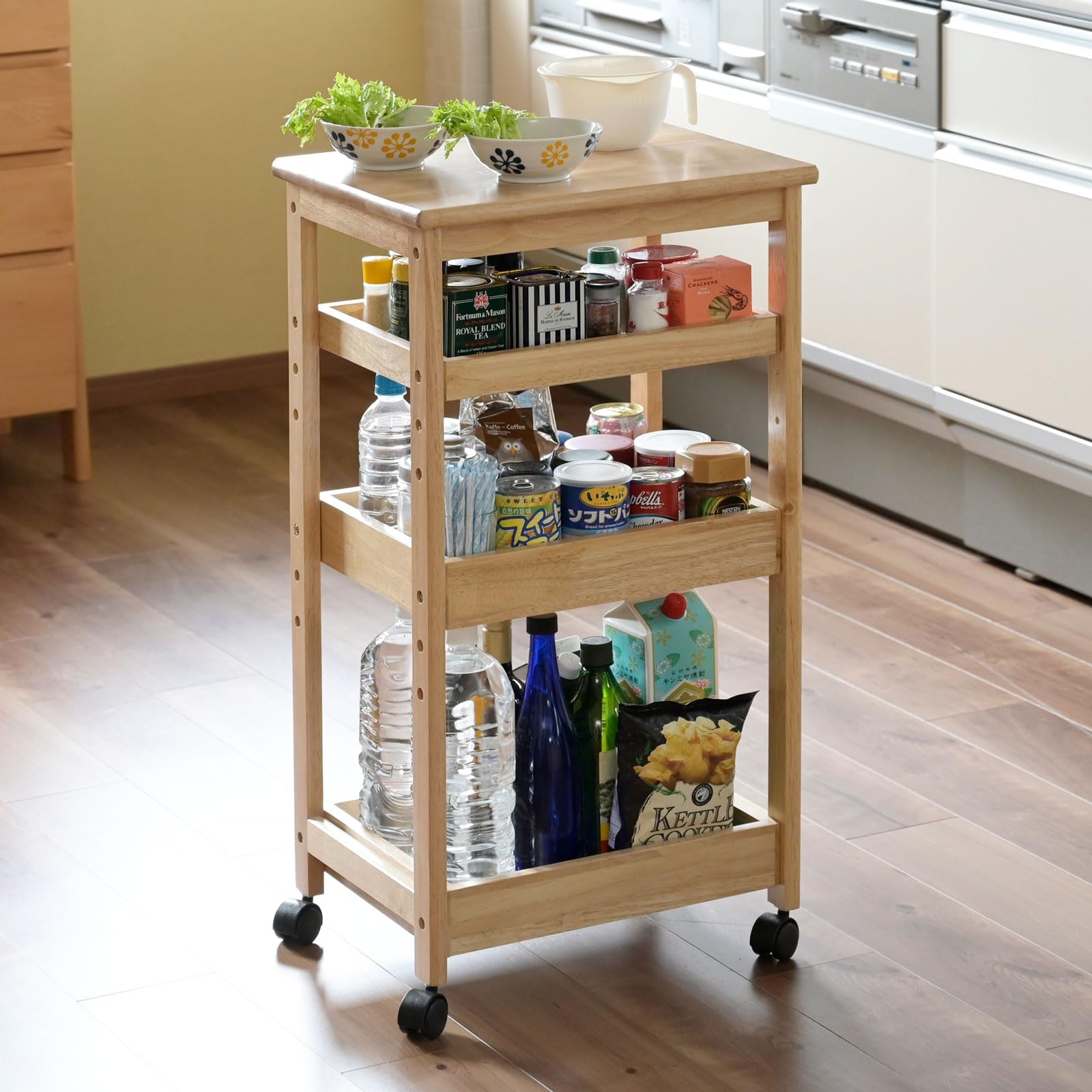 Amazon.co.jp: 山善(YAMAZEN) ワゴン キッチンワゴン キャスター付き 4