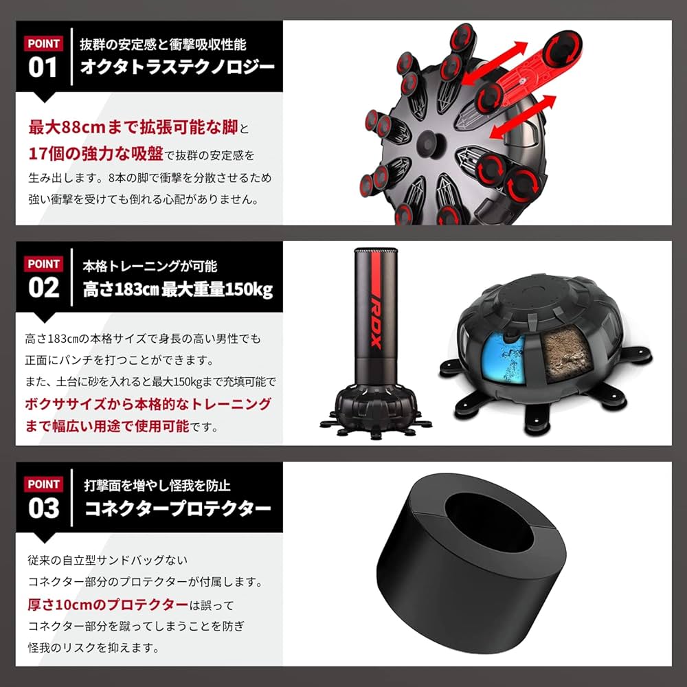 Amazon.co.jp: RDX スタンディングバッグ 【特許技術使用】 自立型