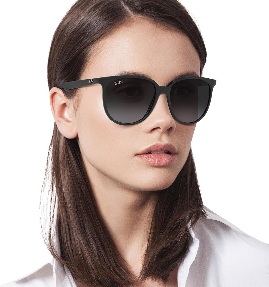 Amazon | [レイバン] RB 4378 女性 サングラス BLACK/GREY SHADED 54