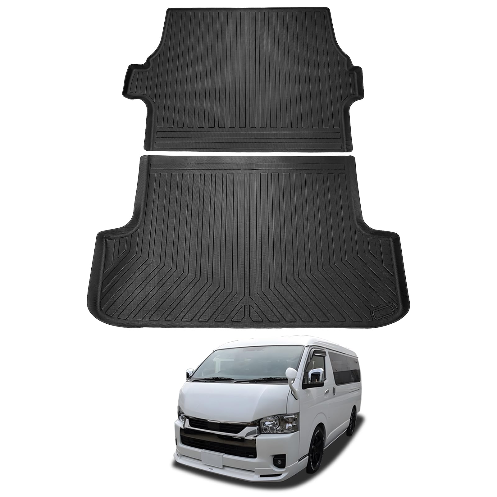 200系ハイエースバンナロー型DX用（5D）カーゴマット コンプリート