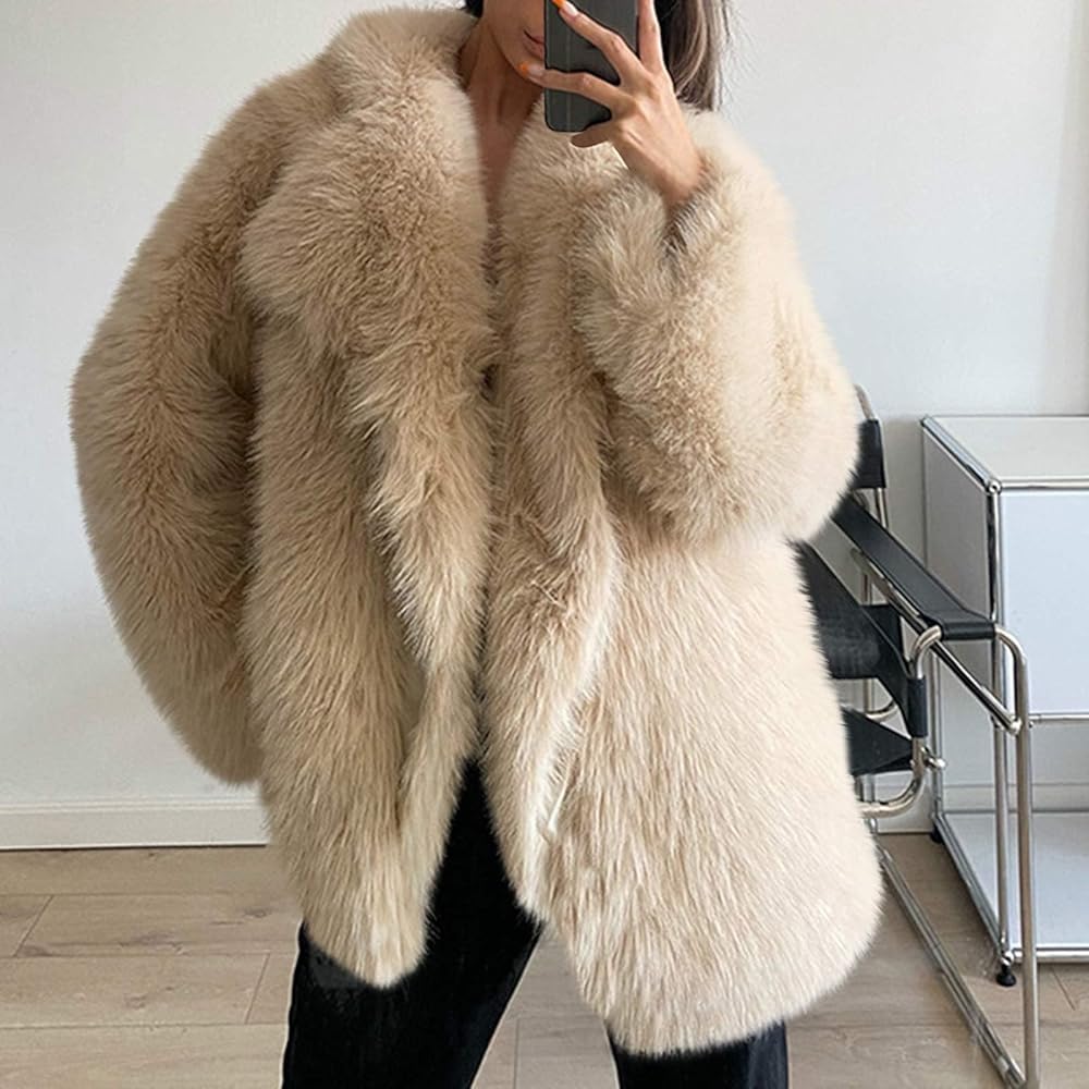 Amazon.com: Women's Fashion Faux Fur Jackets Warm Winter Coats