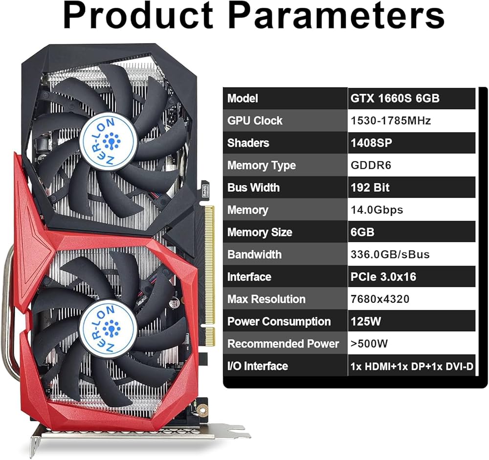 Amazon | ZER-LON GeForce GTX 1660 Super 6GB グラフィックスカード