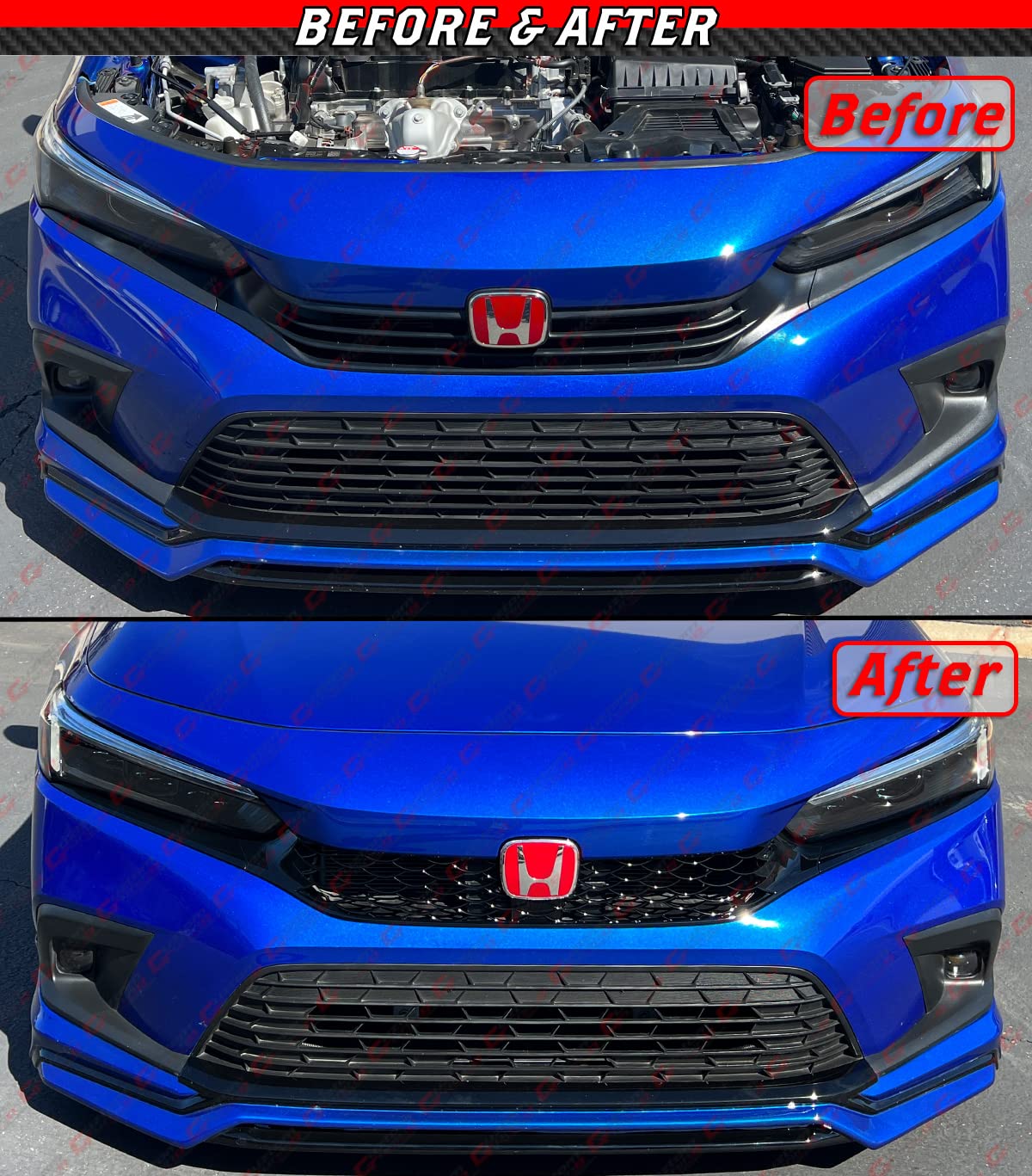 Amazon | グロスブラック FL5 Type-R スタイル メッシュ 交換用