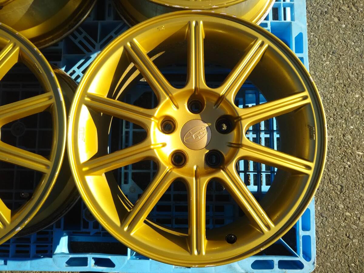 Amazon.co.jp: 品 インプレッサ GDB 後期 STI 純正 ゴールド ホイール