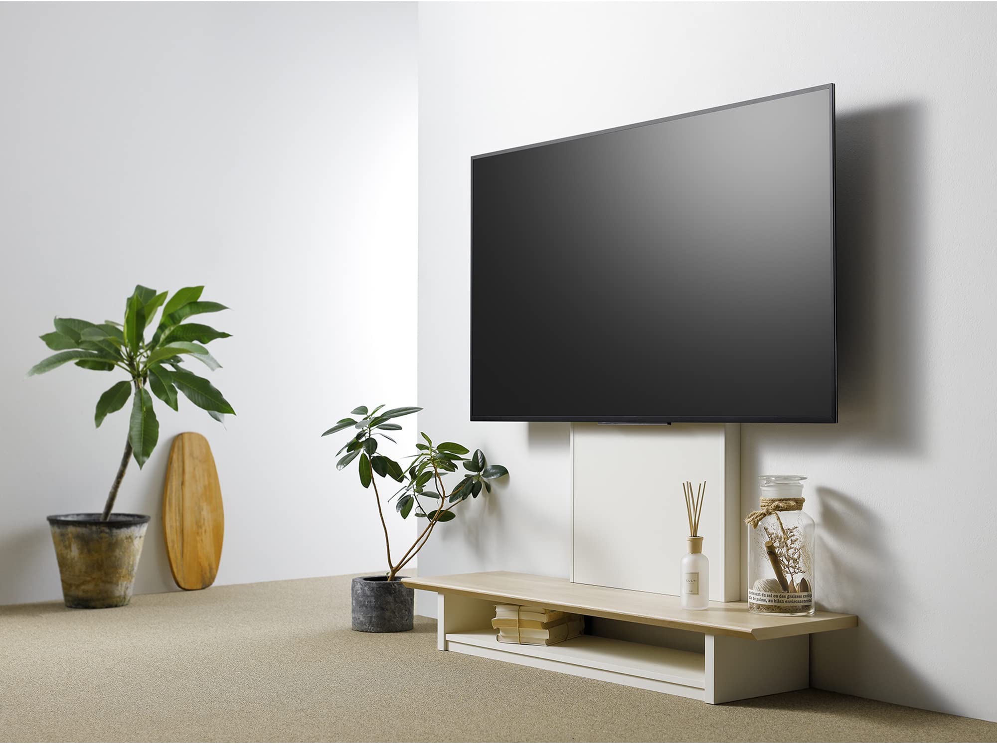 Amazon｜朝日木材加工 壁寄せ テレビ台 WG style 40~65型 幅120