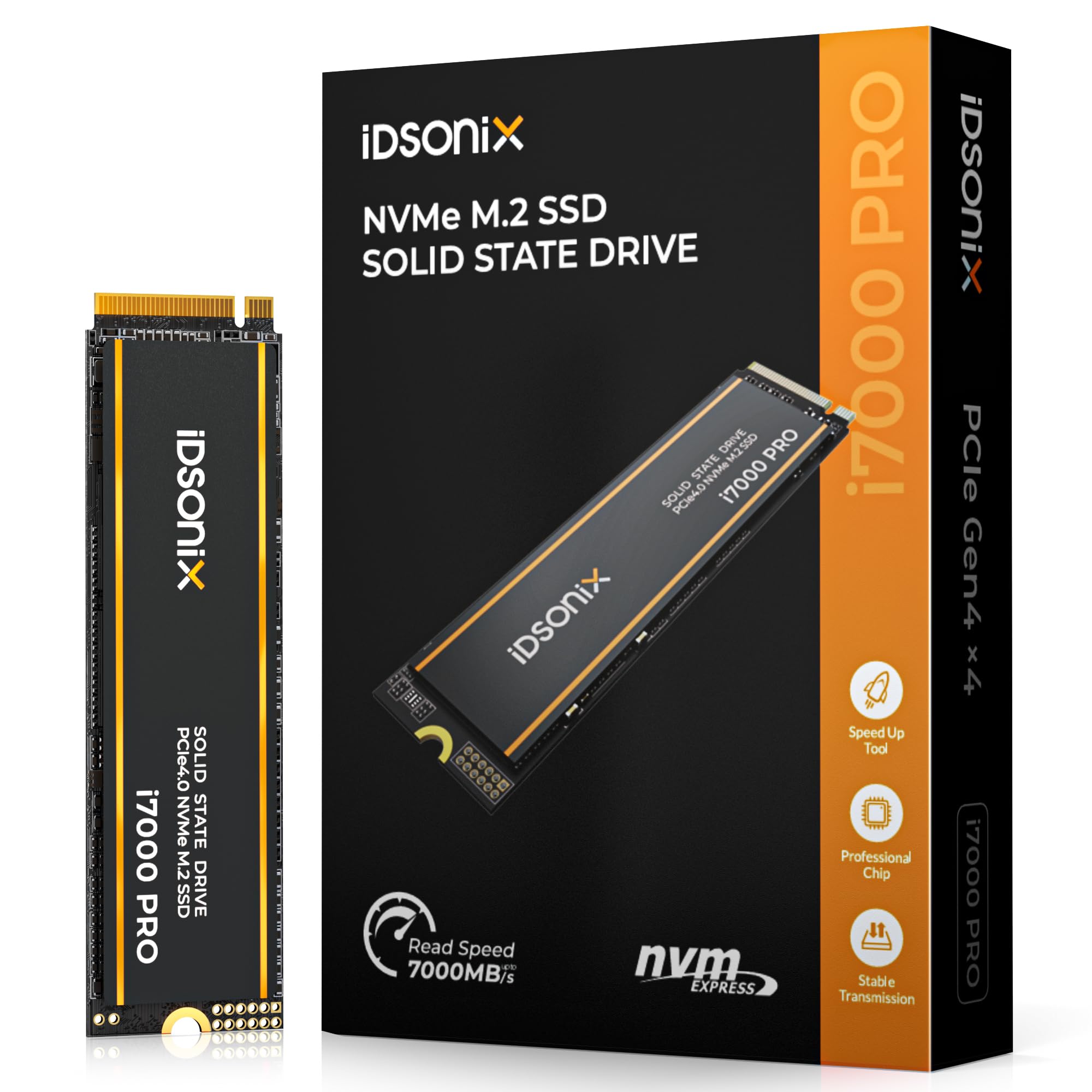 Amazon | iDsonix M.2 SSD 1TB、PCIe Gen4X4、NVMe SSD M.2 2280、3D