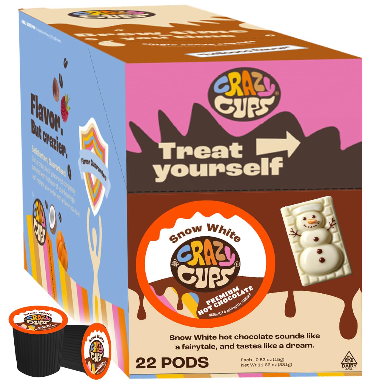 Amazon.com : Crazy Cups White Hot Chocolate Pods, Rich & Creamy