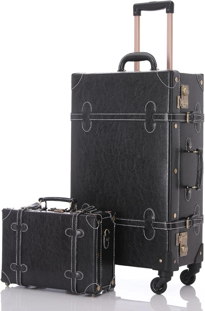 Amazon.com: UNIWALKER Vintage Luggage Set, 2 Piece Handcraft