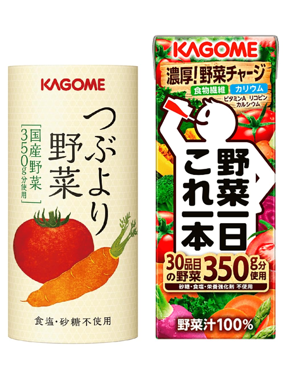 Amazon.co.jp: カゴメ 350g分の野菜満喫つぶこれセット（つぶより6