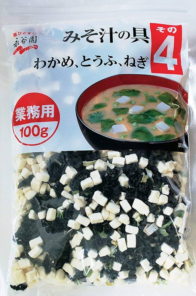 Amazon.co.jp: 永谷園 味噌汁の具その4(わかめ・とうふ・ねぎ) 100g
