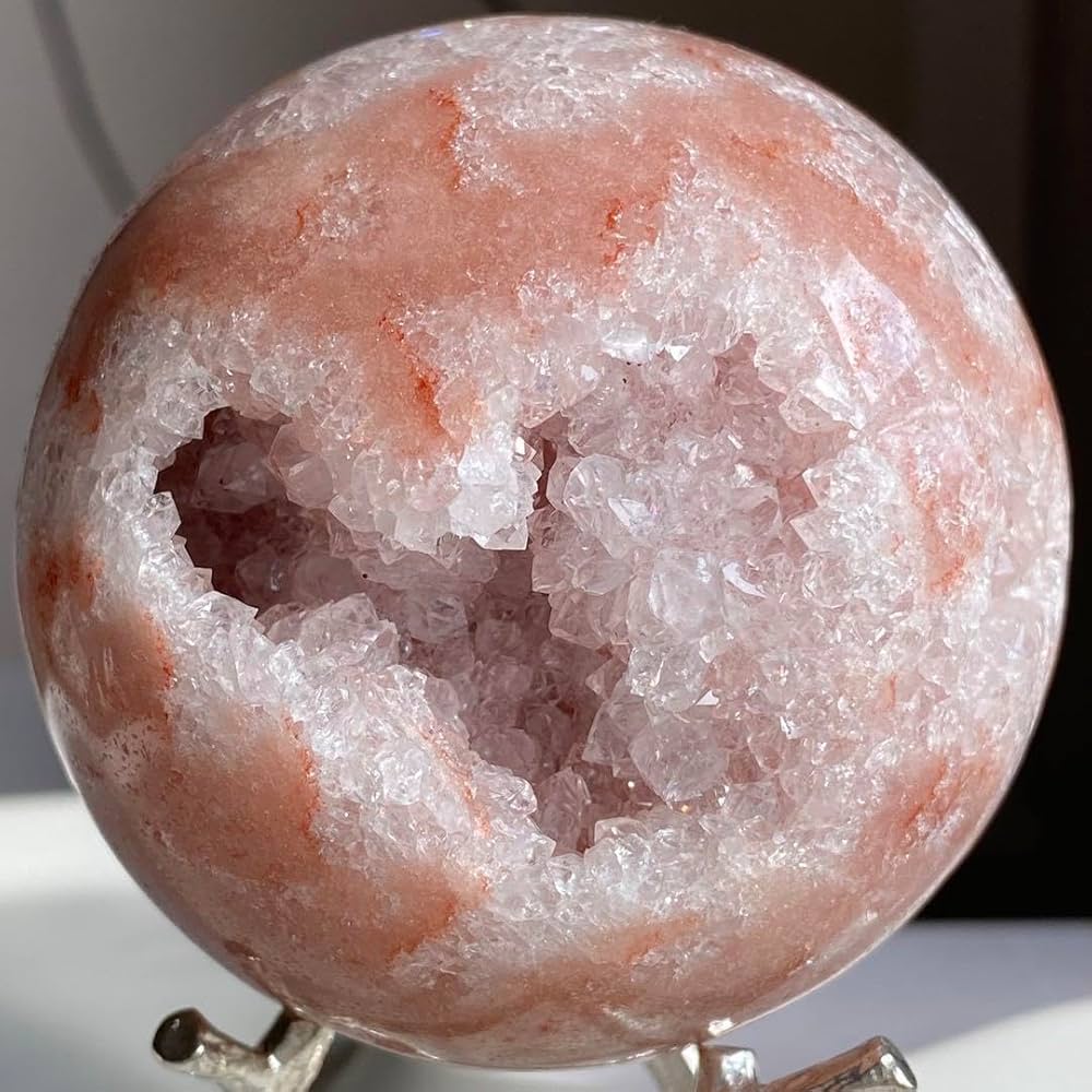 ピンクアメジスト スフィア 丸玉 ③ 笑口 ザクザク 天然石 Amazon.co