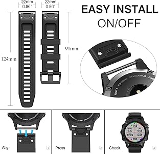 Amazon.com: Band for Garmin Approach S60/S62/S70 47mm, Quickfit