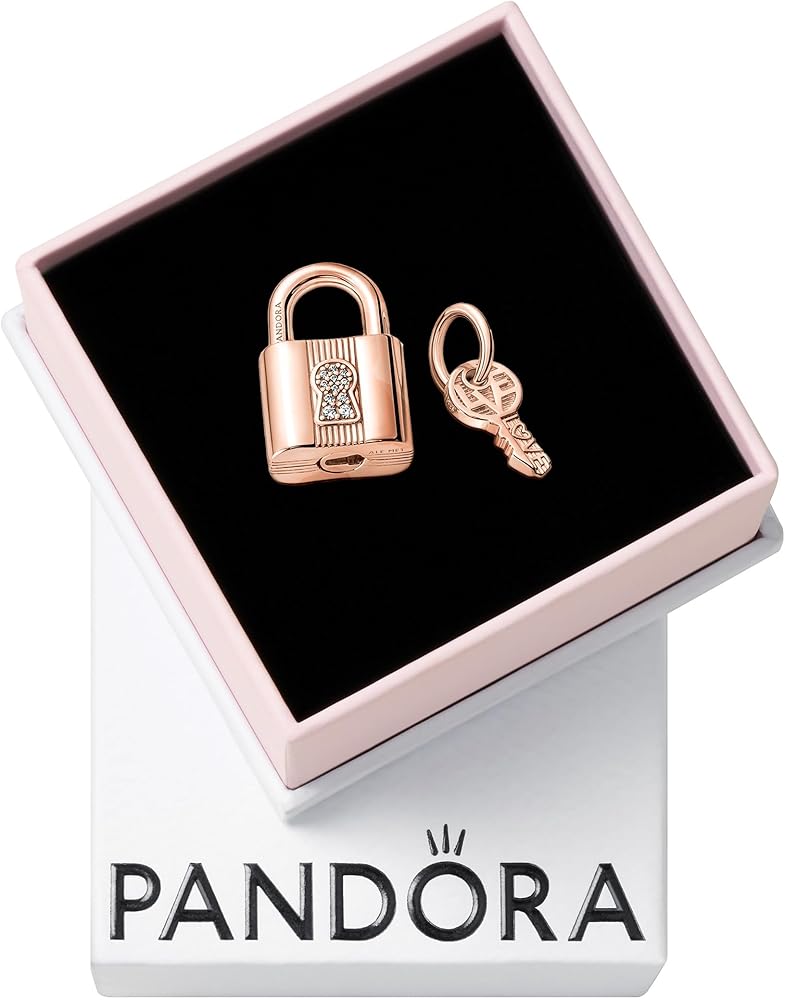 Amazon.com: PANDORA Padlock & Key Dangle Charm - Compatible