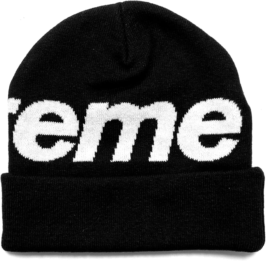 Amazon | [シュプリーム] メンズ ビッグロゴビーニー ブラック Big