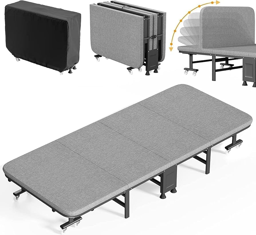 Amazon｜おりたたみベッド Probasto 高反発ウレタン マットレス付き 長