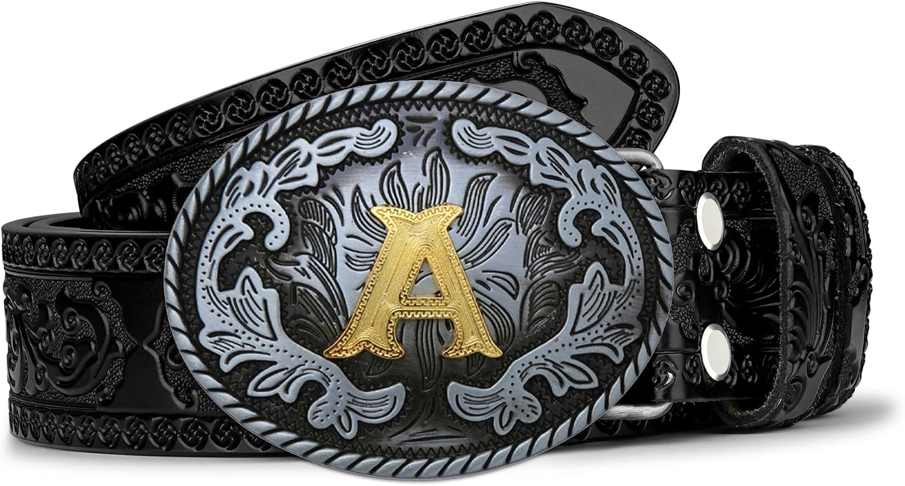 Amazon.com: Btilasif Western Belt Buckle Western Cowboy Initial