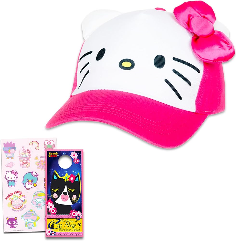 Amazon.com: Hello Kitty Hat Bundle - Baseball Cap with Bow and