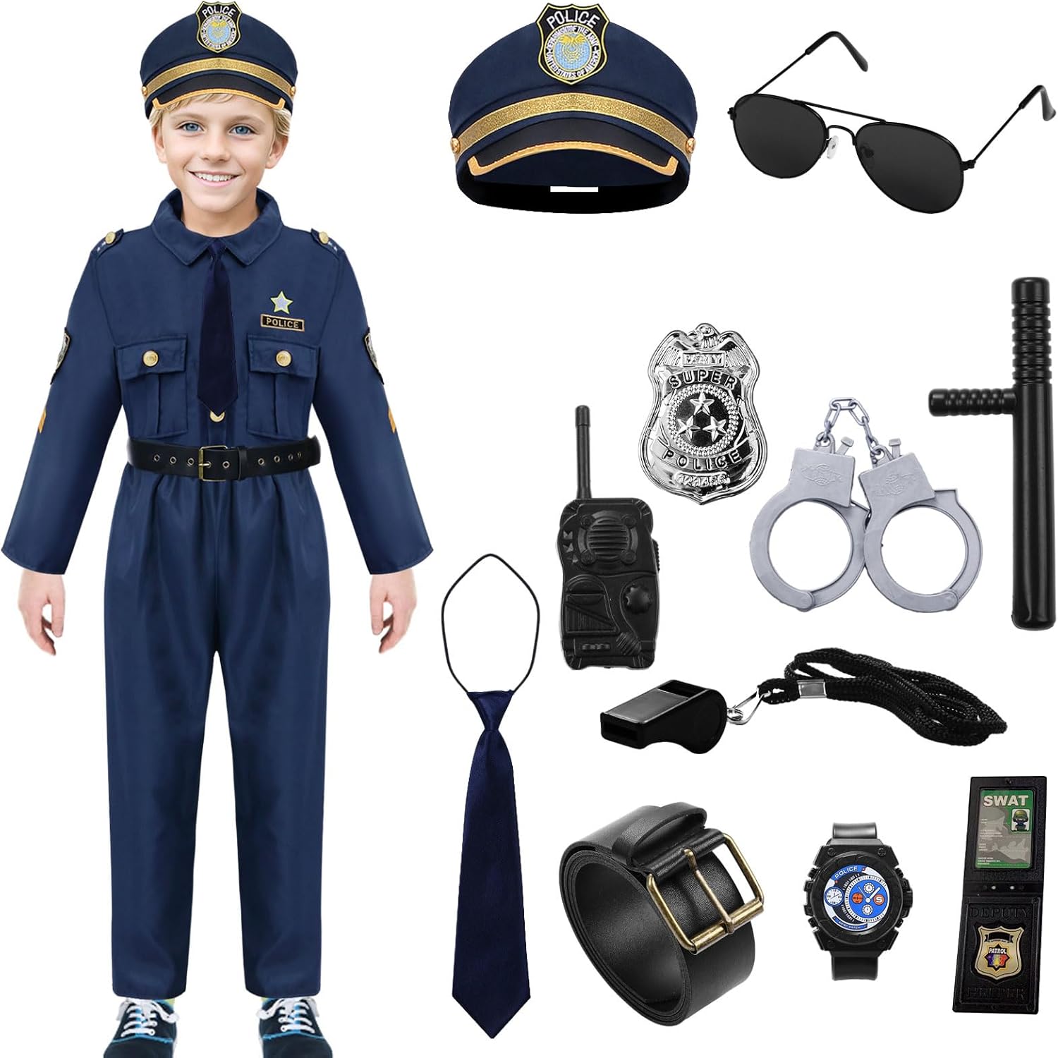 Amazon.co.jp: [Moerstar] 捜査官 仮装 子供 警察官 制服セット