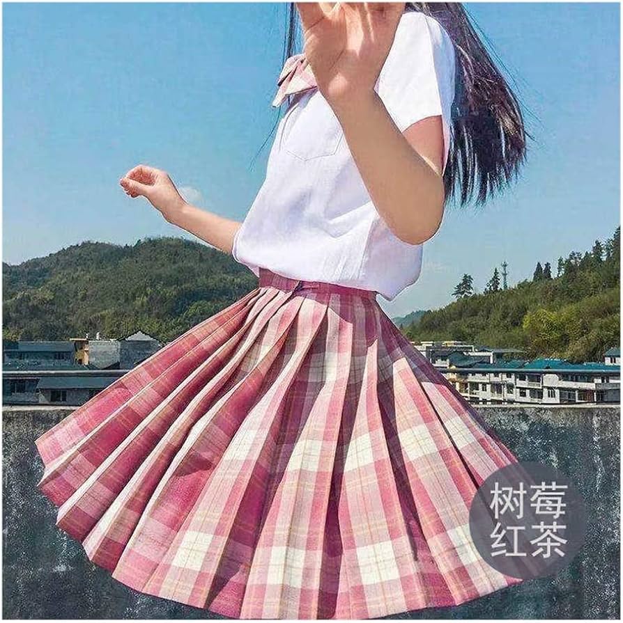 Amazon.co.jp: ピンク チェック プリーツ スカート 夏 冬 黒 スカート