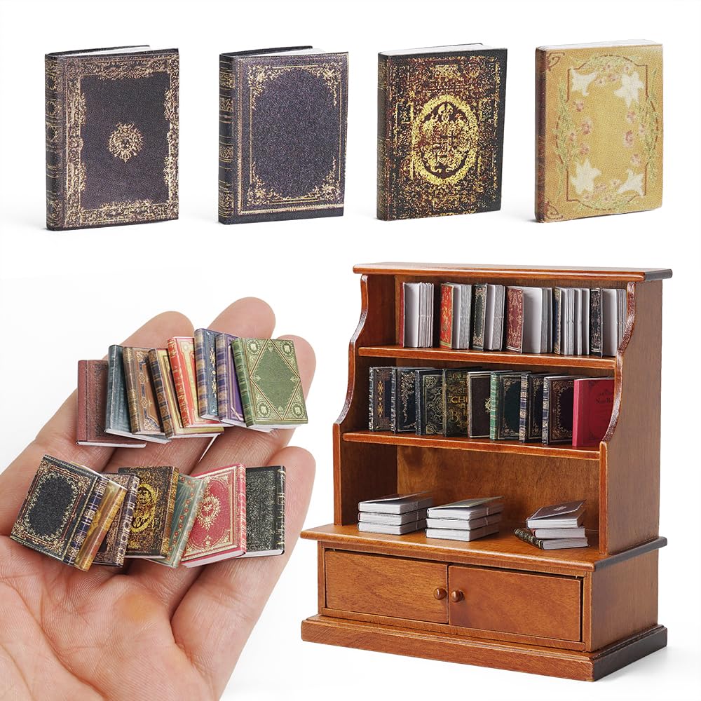 Amazon | Odoria ドールハウス 本棚 レトロ ミニチュア: 1/12 スケール