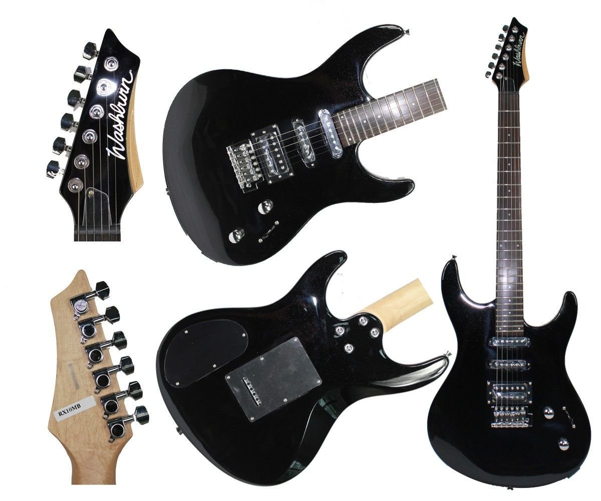 Washburn RX10-MB Metallic Electric Guitar - Black : Amazon.com.be