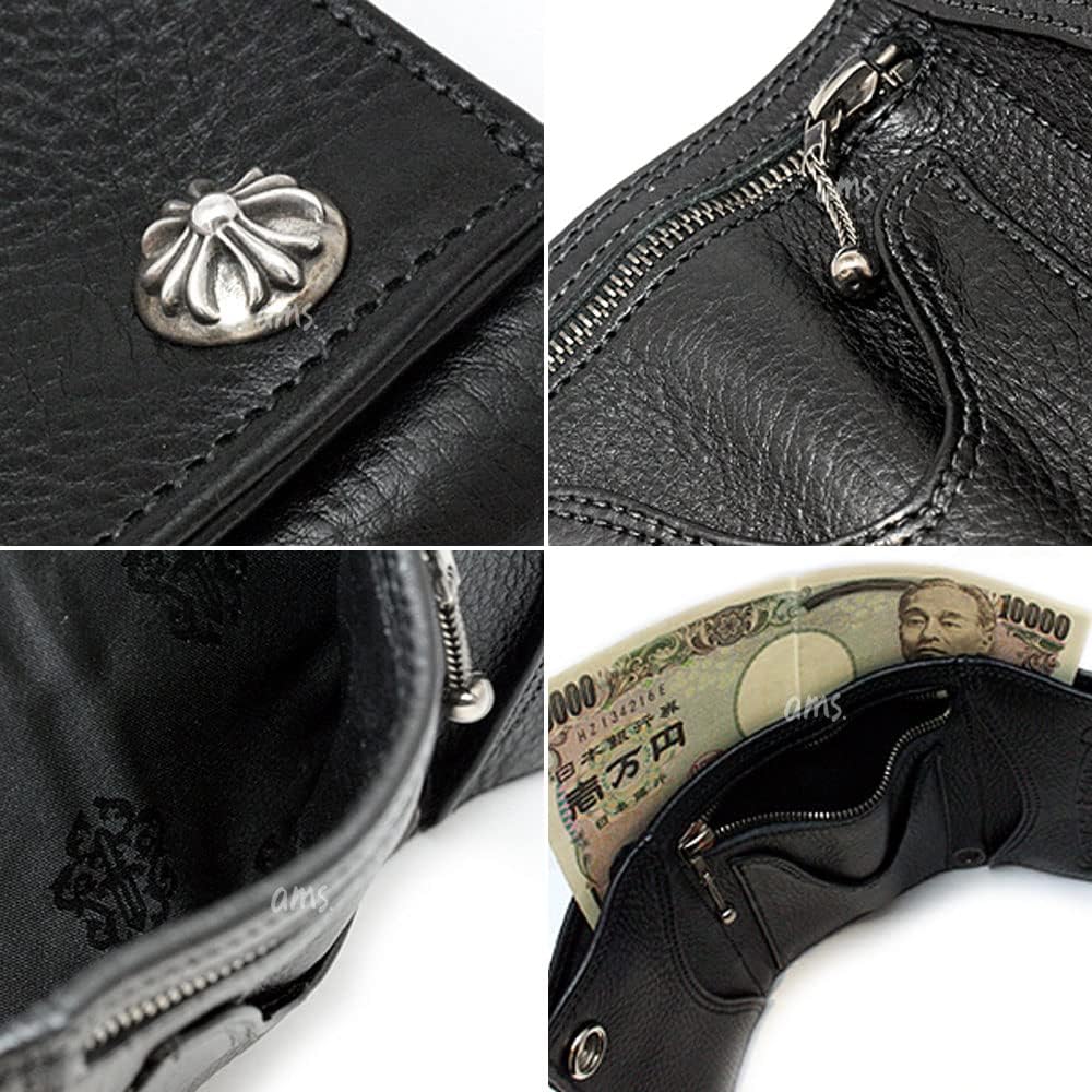 Amazon | [クロムハーツ] 3フォールド クロスボタンブラック ヘビー