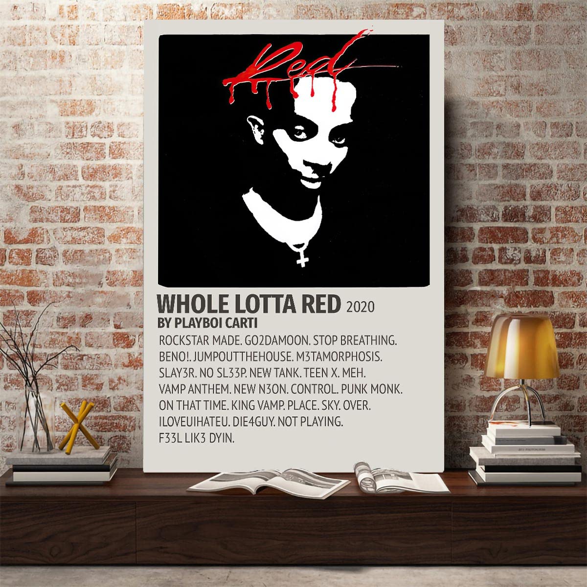 Amazon.co.jp: Playboi Carti ポスター - ホールロッタレッド アニメ